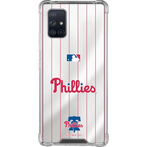 MLB Philadelphia Phillies Home Jersey Galaxy A71 5G Clear Case