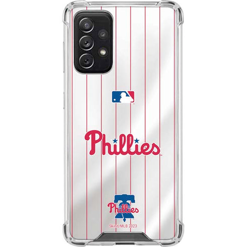 MLB Philadelphia Phillies Home Jersey Galaxy A72 5G Clear Case