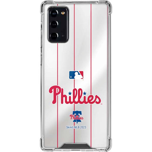 MLB Philadelphia Phillies Home Jersey Galaxy Note20 5G Clear Case