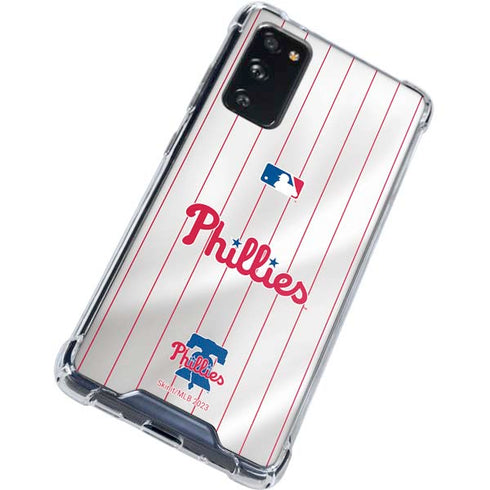 MLB Philadelphia Phillies Home Jersey Galaxy S20 FE Clear Case