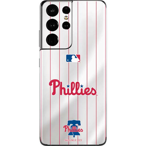 MLB Philadelphia Phillies Home Jersey Galaxy S21 Ultra 5G Skin