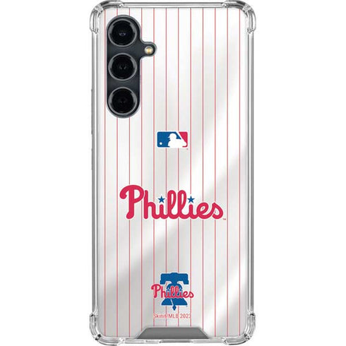 MLB Philadelphia Phillies Home Jersey Galaxy S23 FE Clear Case