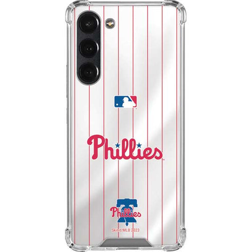 MLB Philadelphia Phillies Home Jersey Galaxy S23 Plus Clear Case