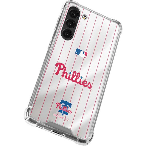 MLB Philadelphia Phillies Home Jersey Galaxy S23 Plus Clear Case