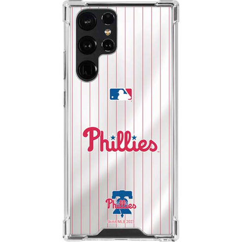 MLB Philadelphia Phillies Home Jersey Galaxy S24 Ultra Clear Case