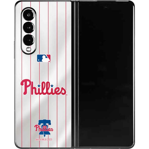 MLB Philadelphia Phillies Home Jersey Galaxy Z Fold3 5G Skin