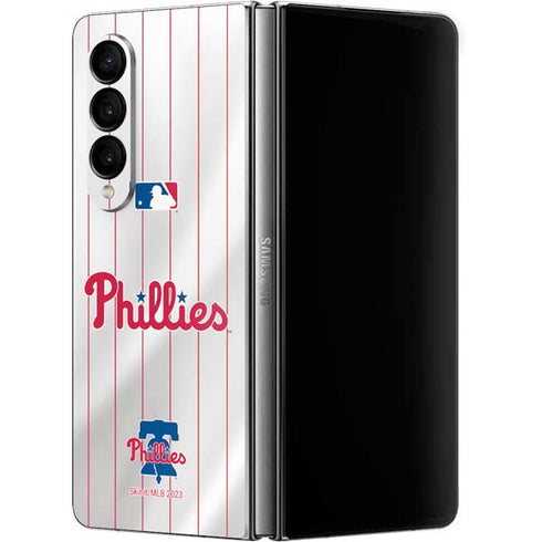 MLB Philadelphia Phillies Home Jersey Galaxy Z Fold4 5G Skin