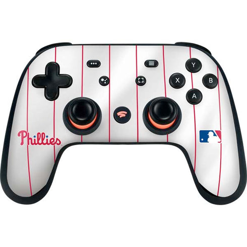 MLB Philadelphia Phillies Home Jersey Google Stadia Controller Skin