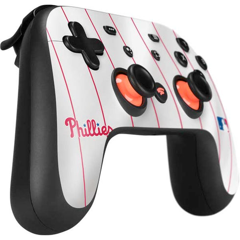 MLB Philadelphia Phillies Home Jersey Google Stadia Controller Skin