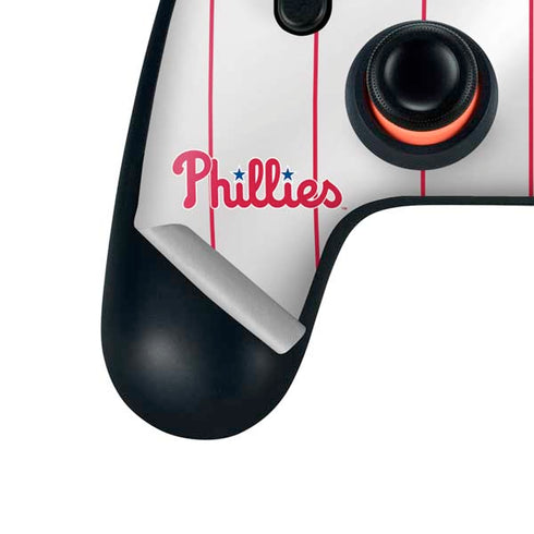 MLB Philadelphia Phillies Home Jersey Google Stadia Controller Skin