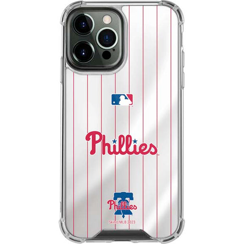 MLB Philadelphia Phillies Home Jersey iPhone 13 Pro Max Clear Case