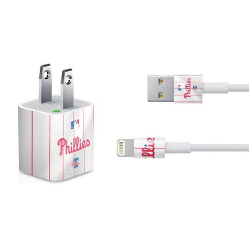 MLB Philadelphia Phillies Home Jersey iPhone Charger (5W USB) Skin