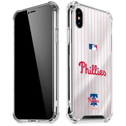 MLB Philadelphia Phillies Home Jersey iPhone XS Max Clear Case