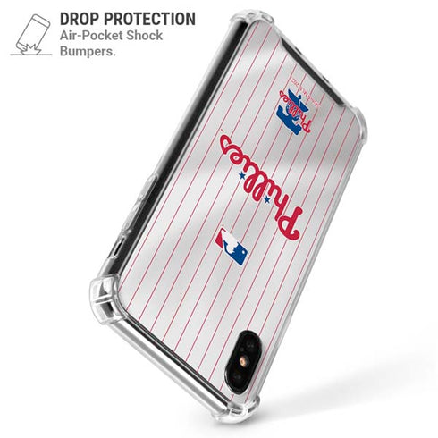 MLB Philadelphia Phillies Home Jersey iPhone XS Max Clear Case
