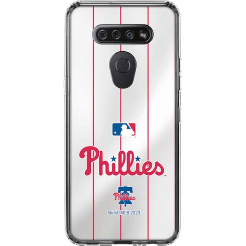 MLB Philadelphia Phillies Home Jersey LG K51/Q51 Clear Case