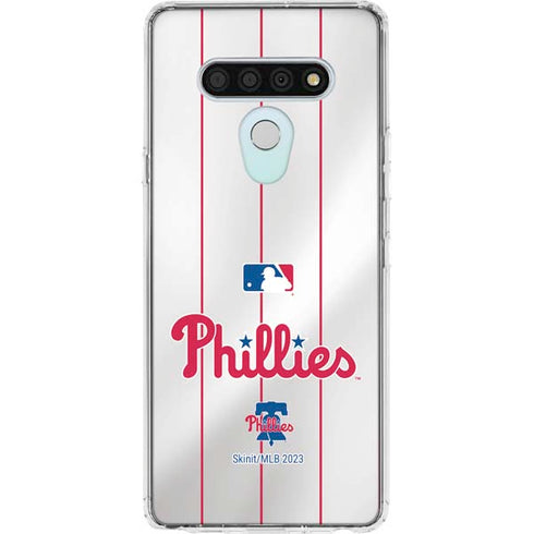MLB Philadelphia Phillies Home Jersey LG Stylo 6 Clear Case
