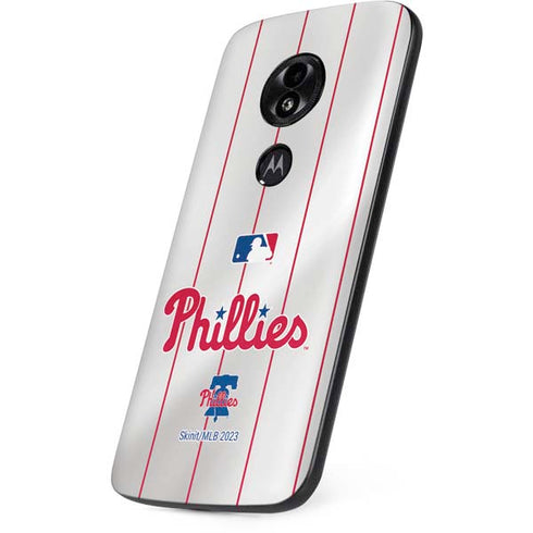 MLB Philadelphia Phillies Home Jersey Moto E5 Play Skin