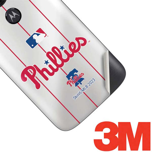 MLB Philadelphia Phillies Home Jersey Moto E5 Play Skin