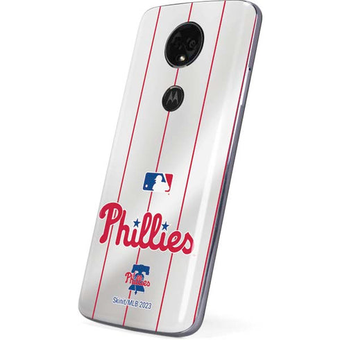 MLB Philadelphia Phillies Home Jersey Moto E5 Plus Skin