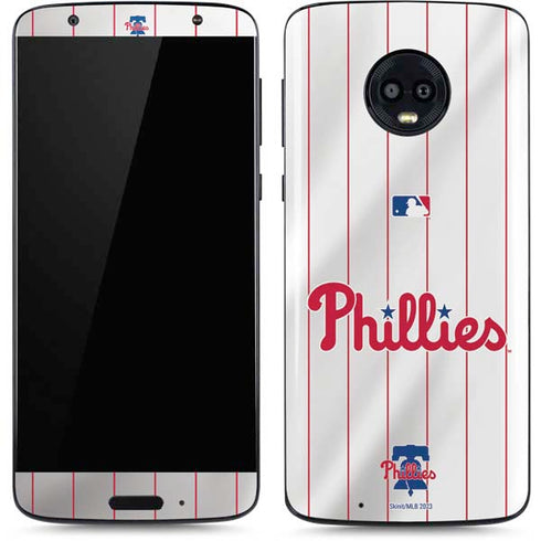 MLB Philadelphia Phillies Home Jersey Moto G6 Skin