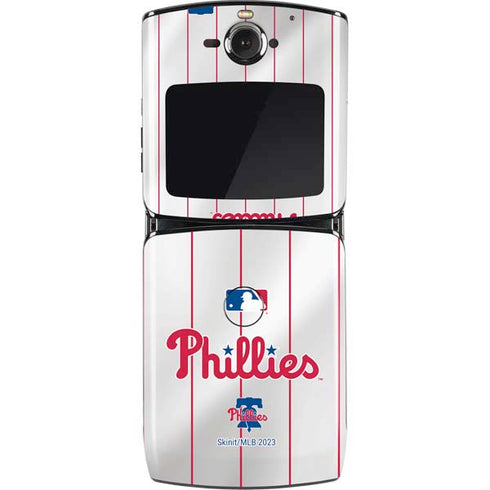 MLB Philadelphia Phillies Home Jersey Motorola RAZR Skin