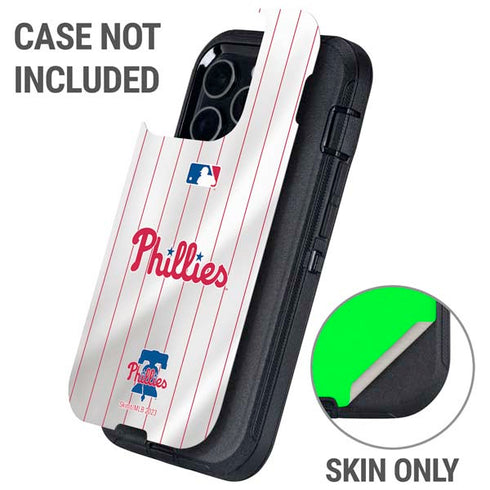 MLB Philadelphia Phillies Home Jersey Otterbox Defender iPhone Skin