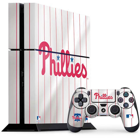 MLB Philadelphia Phillies Home Jersey PS4 Console and Controller Bundle Skin