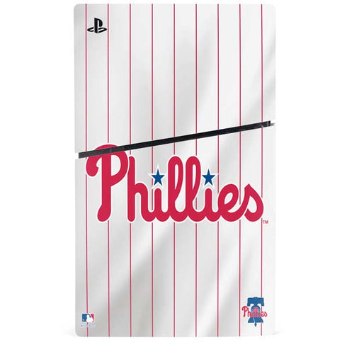 MLB Philadelphia Phillies Home Jersey PS5 Slim Disk Console Skin
