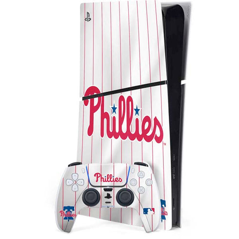 MLB Philadelphia Phillies Home Jersey PS5 Slim Digital Edition Console Skin