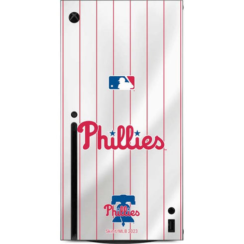 MLB Philadelphia Phillies Home Jersey Xbox Series X Console Skin