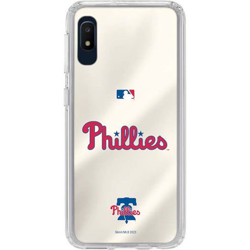 MLB Philadelphia Phillies Road Jersey Galaxy A10e Clear Case