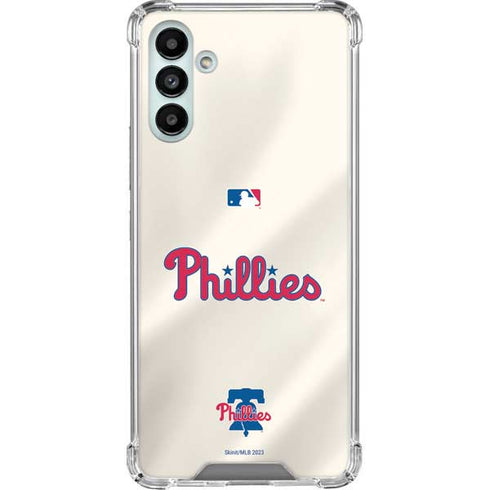 MLB Philadelphia Phillies Road Jersey Galaxy A13 5G Clear Case