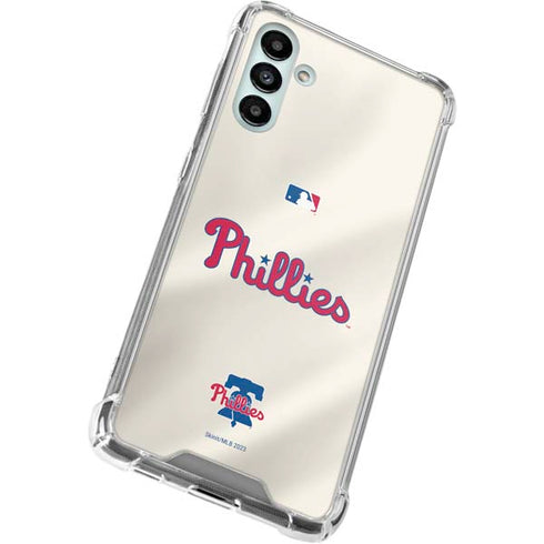 MLB Philadelphia Phillies Road Jersey Galaxy A13 5G Clear Case