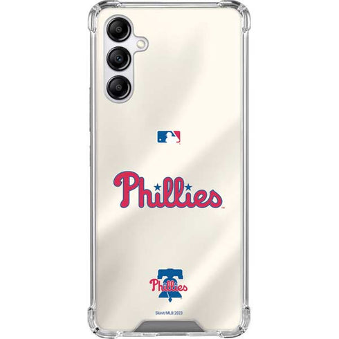 MLB Philadelphia Phillies Road Jersey Galaxy A14 5G Clear Case