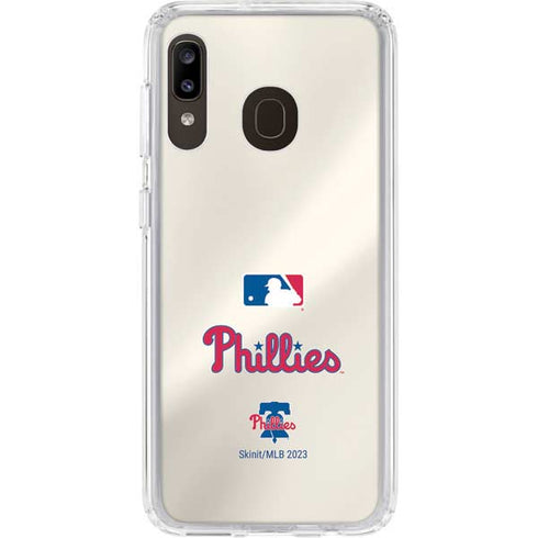 MLB Philadelphia Phillies Road Jersey Galaxy A20 Clear Case