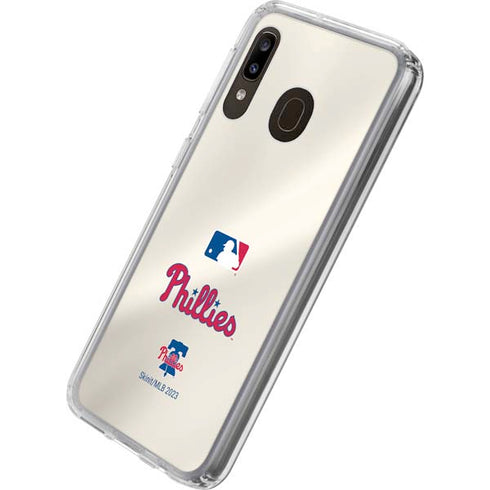 MLB Philadelphia Phillies Road Jersey Galaxy A20 Clear Case