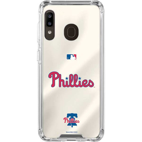 MLB Philadelphia Phillies Road Jersey Galaxy A30 Clear Case