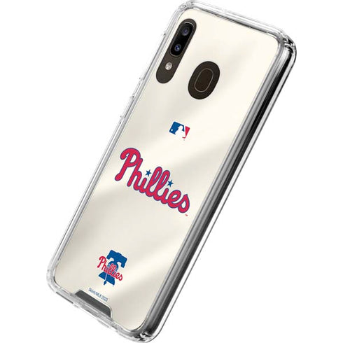 MLB Philadelphia Phillies Road Jersey Galaxy A30 Clear Case
