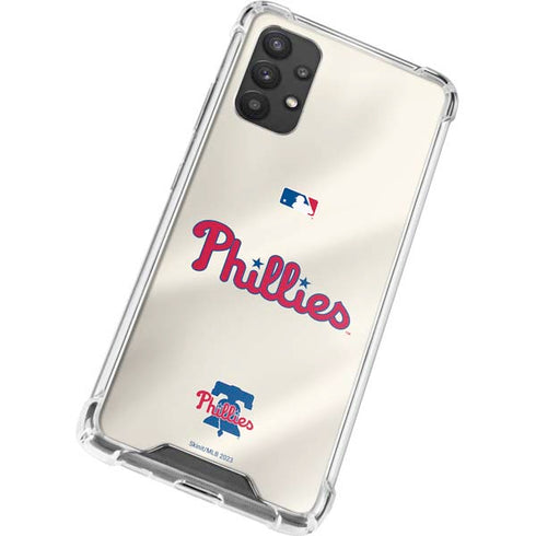 MLB Philadelphia Phillies Road Jersey Galaxy A32 5G Clear Case