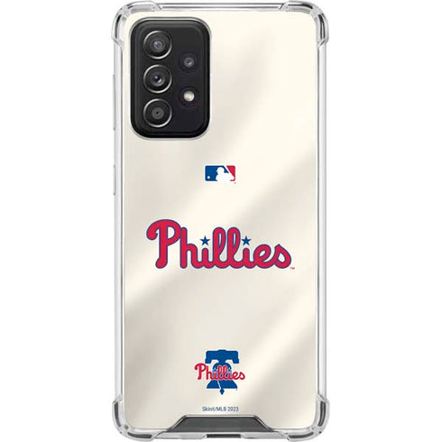 MLB Philadelphia Phillies Road Jersey Galaxy A52 5G Clear Case