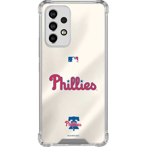 MLB Philadelphia Phillies Road Jersey Galaxy A53 5G Clear Case