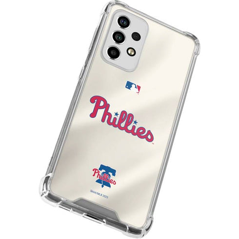 MLB Philadelphia Phillies Road Jersey Galaxy A53 5G Clear Case