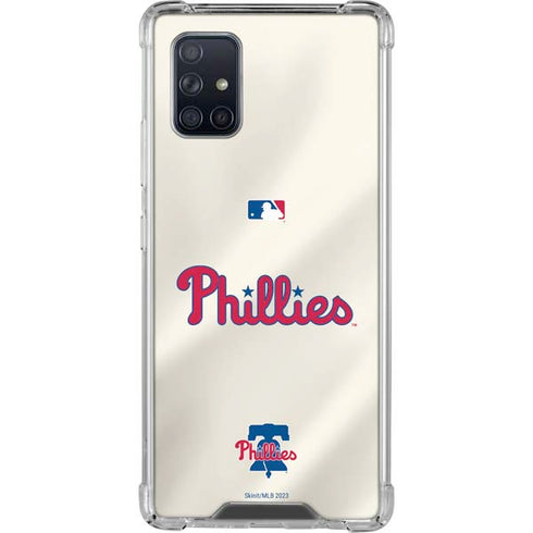 MLB Philadelphia Phillies Road Jersey Galaxy A71 5G Clear Case