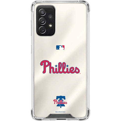 MLB Philadelphia Phillies Road Jersey Galaxy A72 5G Clear Case