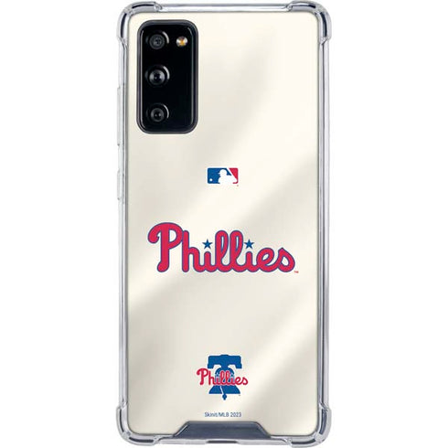 MLB Philadelphia Phillies Road Jersey Galaxy S20 FE Clear Case