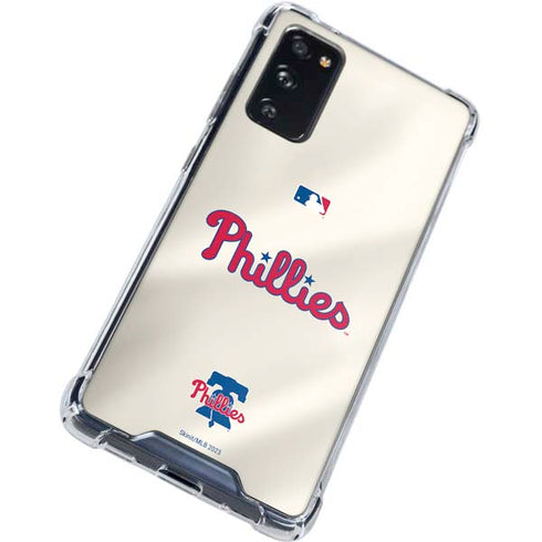 MLB Philadelphia Phillies Road Jersey Galaxy S20 FE Clear Case