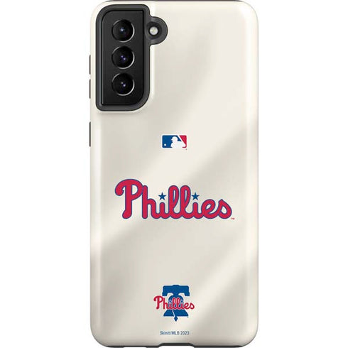 MLB Philadelphia Phillies Road Jersey Galaxy S21 FE Pro Case