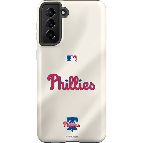 MLB Philadelphia Phillies Road Jersey Galaxy S21 Plus 5G Pro Case