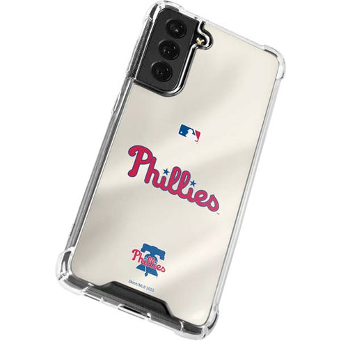 MLB Philadelphia Phillies Road Jersey Galaxy S22 Plus Clear Case