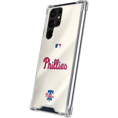 MLB Philadelphia Phillies Road Jersey Galaxy S22 Ultra Clear Case